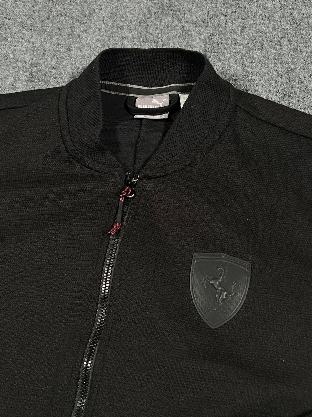 Puma Scuderia Ferrari Jacket Mens Medium Black Track Racing Full Zip